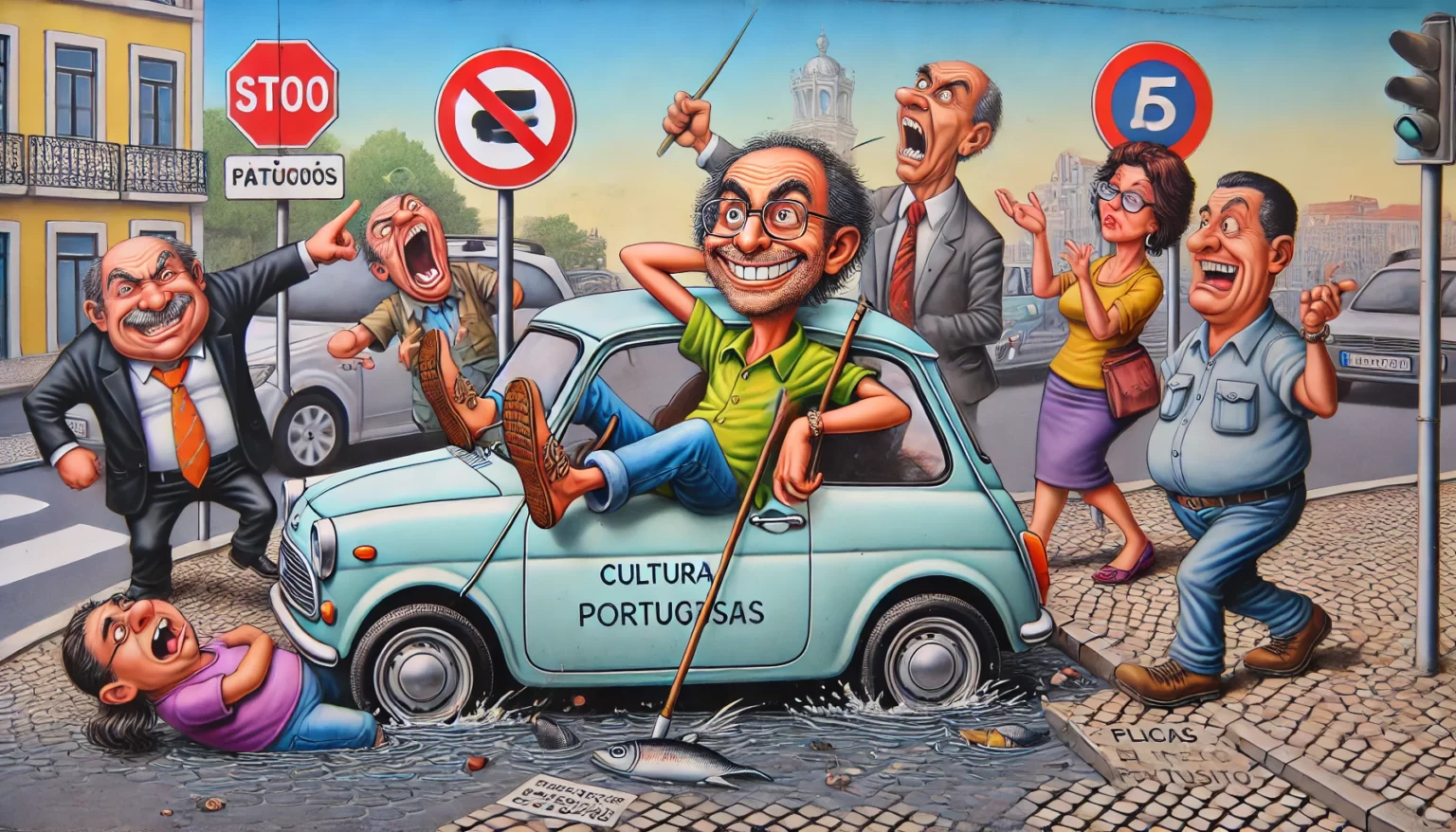 Os 4 piscas: A desculpa portuguesa para estacionar onde quiseres Os 4 piscas: A desculpa portuguesa para estacionar onde quiseres